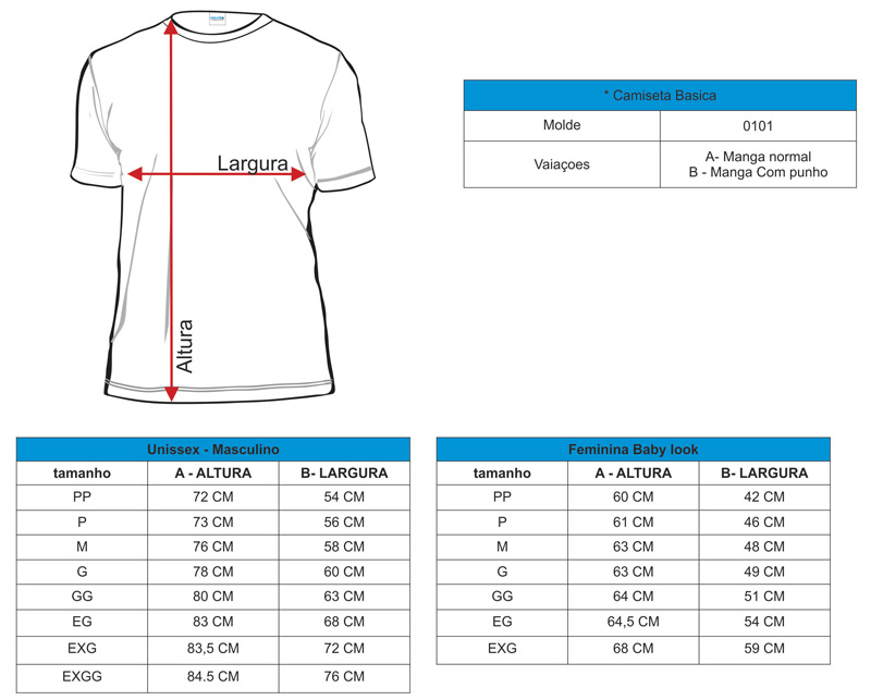 Camiseta - Molde 0101